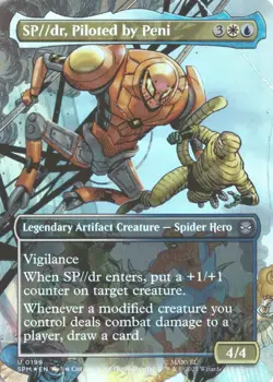 MTG SP dr, Piloted by Peni (0199) *Foil* Borderless Spider-Man SPM NM/MT - Image 1