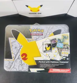 Pokemon TCG Celebrations 25th Anniversary Collector Chest Lunchbox Tin Sealed 820650809415 - Image 1