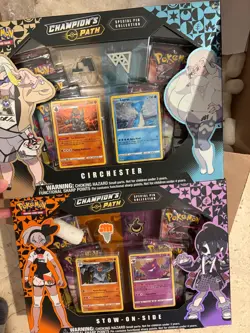 Pokemon TCG Champion's Path Stow On Side Special Pin Collection Box BOTH - Image 1