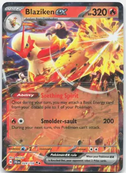 Blaziken ex 024/159 Double Rare Journey Together Pokemon Holo Near Mint - Image 1