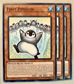 Yugioh! 3x First Penguin BPRO-EN030 Common 1st Ed NM - Image 1