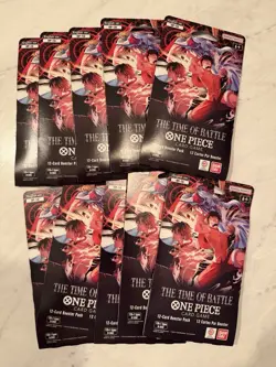 Lot of 10 - OP-16 The Time Of Battle Sleeved Booster Packs ENGLISH One Piece - Image 1