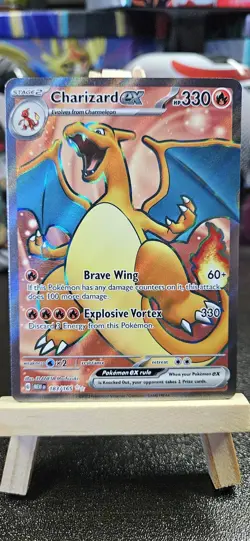 Charizard EX 183/165 NM/M English Full Art Holo S&V 151 Pokemon TCG Card - Image 1
