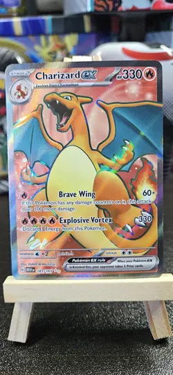 Charizard EX 183/165 NM/M English Full Art Holo S&V 151 Pokemon TCG Card - Image 3