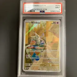 2024 Pokemon SVP EN Paldean Fates Pokemon Center ETB #075 Mimikyu PSA 9 - Image 1