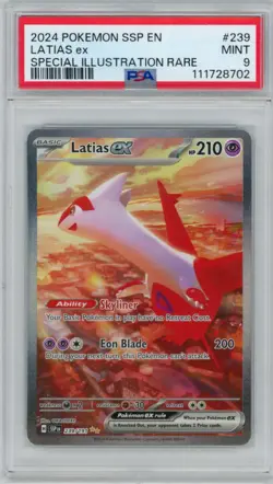 2024 Pokemon Surging Sparks Latias ex 239/191 Special Illustration Rare PSA 9 - Image 1