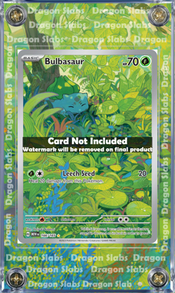 Pokemon 151 Bulbasaur IR 166 Custom Display Case Extended Artwork - Image 1