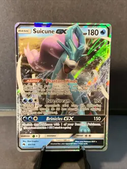 Pokemon TCG Suicune GX 60/214 Sm-Lost Thunder Holo Near Mint Card - Image 1