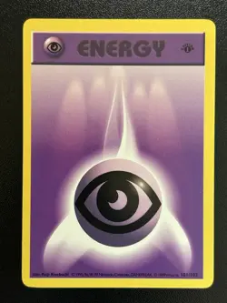 PSYCHIC ENERGY Pokemon Card WOTC 1st Edition Base Set Shadowless 101/102 NM (C) - Image 1