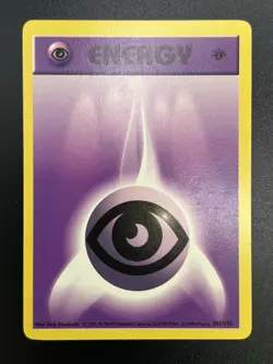 PSYCHIC ENERGY Pokemon Card WOTC 1st Edition Base Set Shadowless 101/102 NM (C) - Image 2
