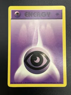 PSYCHIC ENERGY Pokemon Card WOTC 1st Edition Base Set Shadowless 101/102 NM (C) - Image 3