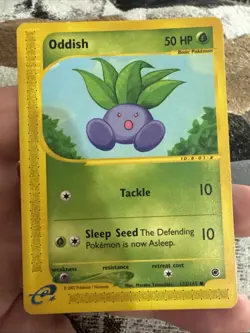 Pokemon TCG Oddish Expedition Card 122/165 Regular Common - Image 1