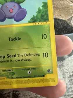 Pokemon TCG Oddish Expedition Card 122/165 Regular Common - Image 3