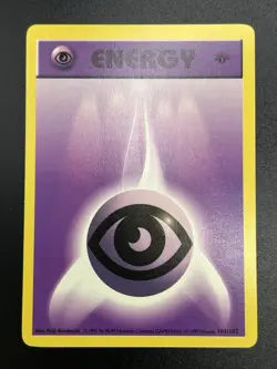 PSYCHIC ENERGY Pokemon Card WOTC 1st Edition Base Set Shadowless 101/102 NM (A) - Image 3