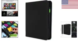 Lightweight Black Trading Card Zip Binder - Protection for Collectors - Image 2