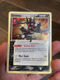 Pokemon Card TCG - Greninja Gold Star SWSH144 Black Star Promo Celebrations - Image 1