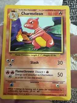 Charmeleon 24/102 Base Set Unlimited WOTC 1999 Pokemon Card - Image 1