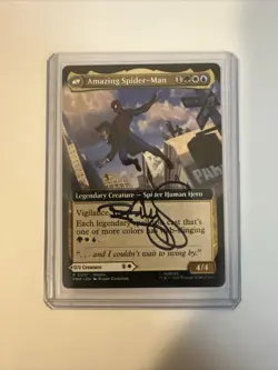Magic the Gathering MTG Peter Parker Amazing Spider-Man Promo Card ARTIST SIGNED - Image 1