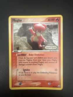 Pokemon TCG Magby 58/92 EX Legend Maker Reverse Holo Stamped - Image 1