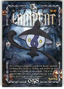 Lampent #58- Cracked Ice Holo - Prisma Trick or Treat Cards - Pokemon - Image 1