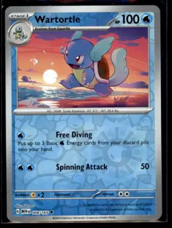 2023 Scarlet & Violet Series - Scarlet & Violet - 151 Wartortle Reverse Holo - Image 1