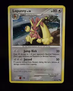 Pokemon TCG - LOPUNNY - 9/17 - HOLO - PROMO - POP SERIES 9 (2009) - VINTAGE - MP - Image 1