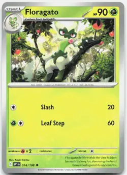 Floragato 014/198 Uncommon Scarlet & Violet Pokemon Near Mint - Image 1