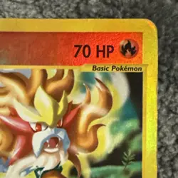 Entei H08/H32 Aquapolis Holo Rare 70 HP Basic English Pokemon TCG 2002 - Image 3