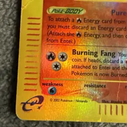 Entei H08/H32 Aquapolis Holo Rare 70 HP Basic English Pokemon TCG 2002 - Image 5