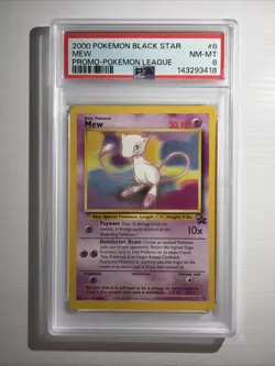 ✨2000 Pokemon Black Star Mew 8 Wotc Promo Regular GRADED PSA 8 - Image 1