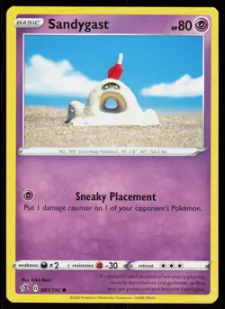 Sandygast 081/192 Common Rebel Clash Pokemon Near Mint - Image 1