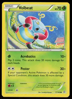 Volbeat 17/160 Common Primal Clash Pokemon Lightly Played - Image 1