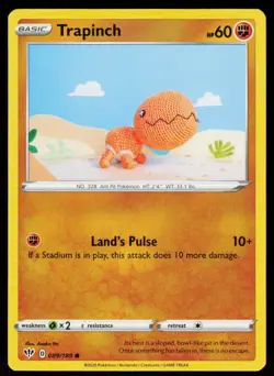 Trapinch 089/189 Common Darkness Ablaze Pokemon Near Mint - Image 1