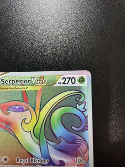 Pokemon TCG: Serperior VSTAR #196/195 SWSH Silver Tempest Secret Rainbow Rare - Image 4