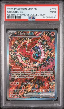 PSA 9 2025 POKEMON MEP EN ME BLACK STAR PROMO #024 ORICORIO ex - Image 1