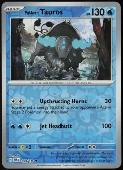 Paldean Tauros 039/191 Surging Sparks Uncommon Reverse Holo Pokemon NM - Image 1