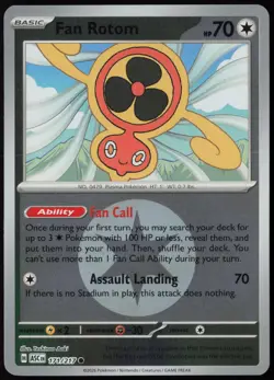 Fan Rotom (Energy Symbol) 171/217 Ascended Heroes Reverse Holo Pokemon NM - Image 1