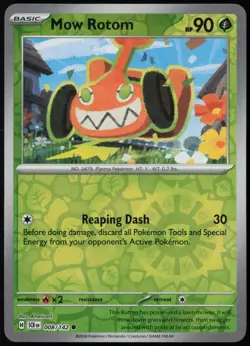 Mow Rotom 8/142 Stellar Crown Common Reverse Holo Pokemon NM - Image 1