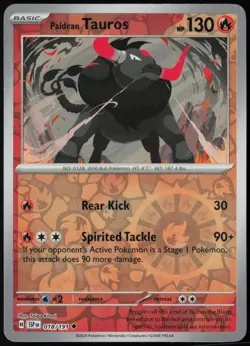 Paldean Tauros 018/191 Surging Sparks Uncommon Reverse Holo Pokemon NM - Image 1