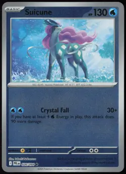 Suicune 026/094 Phantasmal Flames Rare Reverse Holo Pokemon NM - Image 1