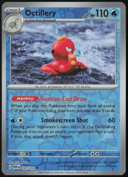 Octillery 034/182 Paradox Rift Common Reverse Holo Pokemon NM - Image 1