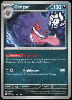Gengar 057/091 Paldean Fates Uncommon Pokemon NM - Image 1
