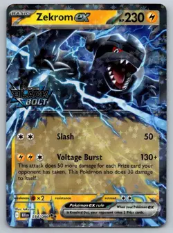 Zekrom ex 034/086 Holo Double Rare Black Bolt Pokemon Near Mint - Image 1