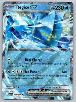 Regice ex 048/217 Double Rare Ascended Heroes Pokemon Near Mint - Image 1