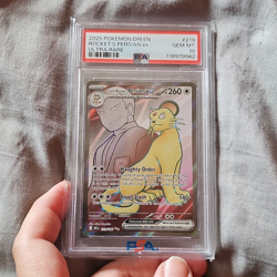 Pokemon TCG Team Rocket's Persian ex 219/182 Destined Rivals PSA 10 UR Holo - Image 1