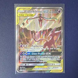 Pokemon TCG Espeon & Deoxys GX SM240 TAG TEAM Promo Holo English 260 HP - Image 1