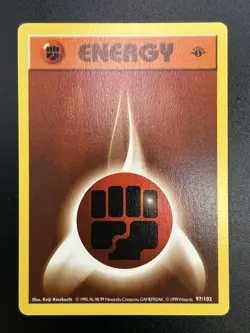 FIGHTING ENERGY Pokemon Card WOTC 1st Edition Base Set Shadowless 97/102 NM (B) - Image 2