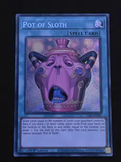 Yugioh!- Pot Of Sloth- CORI-EN061- Secret Rare - Image 1