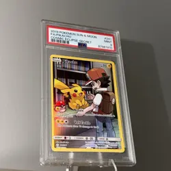 2019 Pokemon Sun & Moon Cosmic Eclipse Pikachu Full Art Secret Fa PSA 9 #241 - Image 3