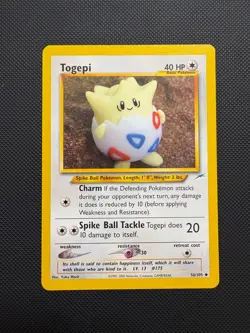 Vintage Pokemon TCG - Togepi 56/105 - Neo Destiny - LP - Image 1